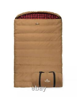 TETON Sports Canvas Mammoth +20F Double-Wide Sleeping Bag Double Sleeping Bag