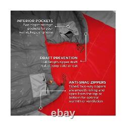 TETON Sports Tracker Ultralight Double Sleeping Bag Lightweight Backpacking New