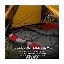 TETON Sports Tracker Ultralight Double Sleeping Bag Lightweight Backpacking New