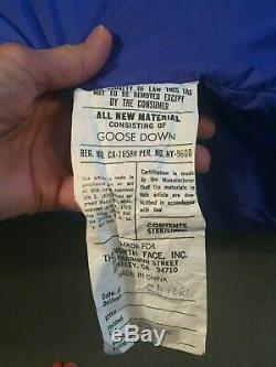 THE NORTH FACE 1 PERSON SLEEPING BAG GOOSE DOWN LT With 2 STORAGE BAGS 2 LBS 14 OZ