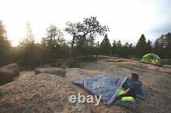 Tandem 45°F Adult 2 Person Double Sleeping Bag Gray Comfy Outdoor Indoor Camping