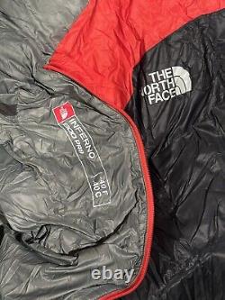 The North Face Asphalt Grey/red Inferno -40F -40C 800 Pro Down Sleeping Bag Reg