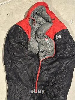 The North Face Asphalt Grey/red Inferno -40F -40C 800 Pro Down Sleeping Bag Reg