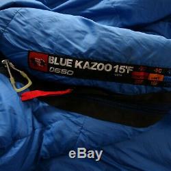The North Face Blue Kazoo 15° 650 Goose Down Sleeping Bag Camping Hammock Long