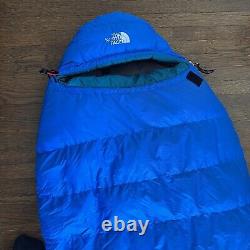 The North Face Blue Kazoo Goose Down Mummy Style Sleeping Bag Regular Left Hand