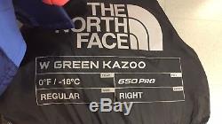 The North Face Green Kazoo Sleeping Bag 650 Pro Down Filled 0 F RIGHT NWT