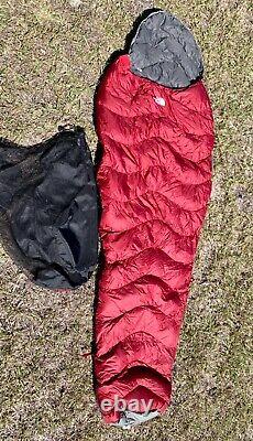 The North Face Kilo Bag 32F 0C 600 FP Goose Down Long Right Sleeping Bag Red