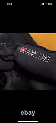 The North Face Orange Inferno -40F -40C 800 Pro Down Sleeping Bag Long New