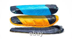 The North Face The One Bag Sleeping Bag Long Blue/Yellow $360 Retail TNF