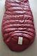 Usa Made Super Long Sleeping Bag Withhood White Goose Down Vintage 90x29 Maroon