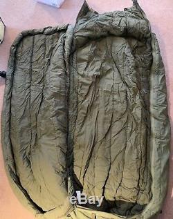 US Combat Sleeping Bag Evacuation Insulated Fur Hood Down Large Size New