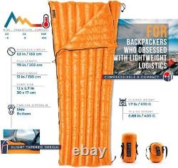 Ultralight Backpacking 32-50F Down Sleeping Bag 27oz Ultra Compact 650 Fi