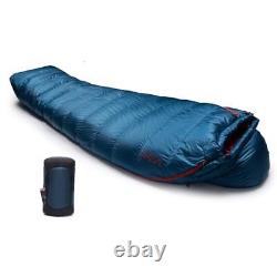 Ultralight Mummy Down Sleeping Bag 650 Fill Power Duck Down Suits Blue-Regular