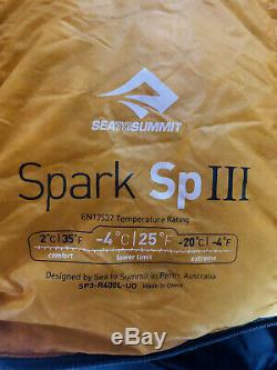 Used Once $479.00 Sea To Summit 18° Spark Ultralight Sleeping Bag Size Regular