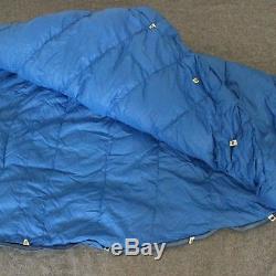 VTG Alpine Designs Down -20 Mummy Sleeping Bag Made USA Blue Regular Colorado