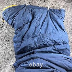 VTG Eddie Bauer Goose Down Premium Made USA Sleeping Bag 72X32 Totem Blue Fluffy