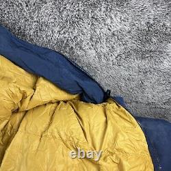 VTG Eddie Bauer Goose Down Premium Made USA Sleeping Bag 72X32 Totem Blue Fluffy