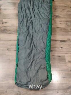 VTG Eddie Bauer Sleeping Bag Camping GOOSE DOWN? Green 80 LEFT ZIPPER 0F