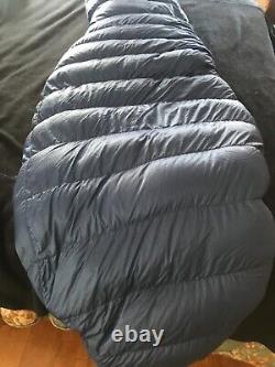 Very Nice Marmot Helium 15 Degree 850 Down LONG Sleeping Bag