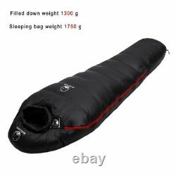 Very Warm Sleeping Bag White Goose Down Mummy Winter Thermal Camping Travel Gear