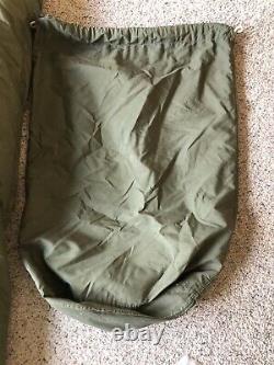 Vintage 1951 US Military Casualty Down Sleeping Bag Fur With US Bag Korean War