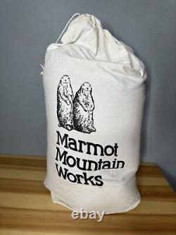 Vintage 80s Marmot Mountain Works Down Mummy Sleeping Bag Teal 80 Stuff Sack