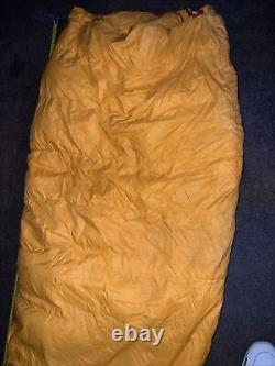 Vintage Bugaboo ultralight goose down mountain mummy sleeping bag Yellow 73