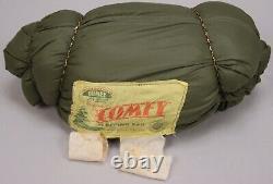 Vintage COMFY Goose Down Sleeping Bag Mummy OD Green Seattle Quilt Co