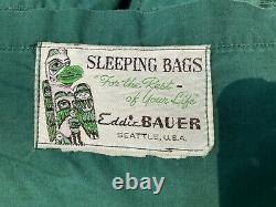 Vintage Eddie Bauer 5 Lb Pound Goose Down Sleeping Bag Totem Label