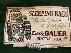 Vintage Eddie Bauer Goose Down Sleeping Bag Totem Mummy Excellent Condition