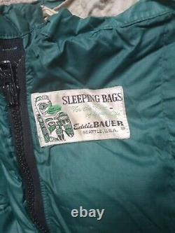 Vintage Eddie Bauer Totem 2 Person Goose Down Sleeping Bag withRain Bag