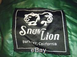 Vintage Green Snow Lion Down Mummy Sleeping Bag