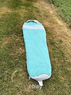 Vintage Jansport Down Sleeping Bag Retro Color Way Teal Gray Mummy Sleep Bag