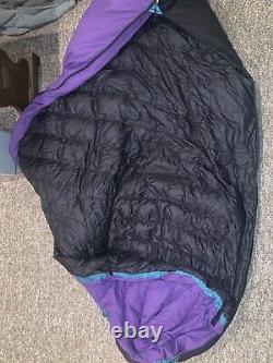 Vintage Marmot Purple Goose Down Mummy Low Temperature Sleeping Bag RARE