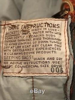Vintage North Face Brown Label Goose Down Sleeping Bag RH Zip