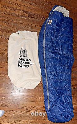 Vintage The North Face Brown Label Polyester Down Mummy Sleeping Bag Blue USA