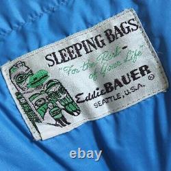 Vintage USA Made Eddie Bauer Totem Label Goose Down Mummy Sleeping Bag 7Ft READ