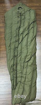 Vintage U. S. Military Extreme Cold Mummy Sleeping Bag 6' Plus Tall
