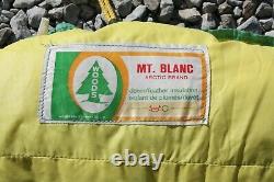 Vintage Woods Mt. Blanc 4 1/2 Arctic Brand Down Sleeping Bag Made Canada 33x88