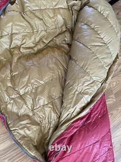 Vtg Snow Lion Down Sleeping Bag Full Length Mummy Style USA Berkeley CA
