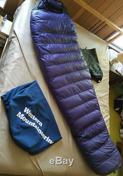 Western Mountaineering Apache 850 Down 15f Sleeping Bag Long Left Euc