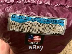 Western Mountaineering HighLite Down Sleeping Bag. Long 6' 6 Right Zipper