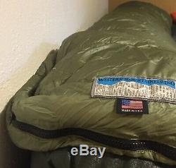 Western Mountaineering Mitylite Sleeping Bag 40 Degree Down Green 6' 3 USA