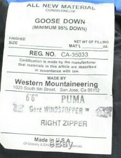 Western Mountaineering Puma Gore WS Sleeping Bag -25F Down, 6'6/RZ /51546/