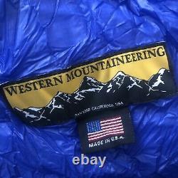 Western Mountaineering UltraLite Sleeping Bag 20F Down Royal Blue 6FT