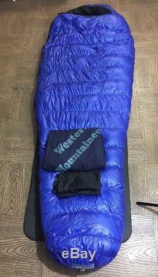 Western Mountaineering UltraLite Sleeping Bag. 20 Degree Down, 6'. Camping. Mint