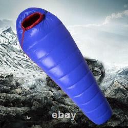 White Duck Down Mummy Sleeping Bag for Adult 3 Season Camping Hiking Backpacking